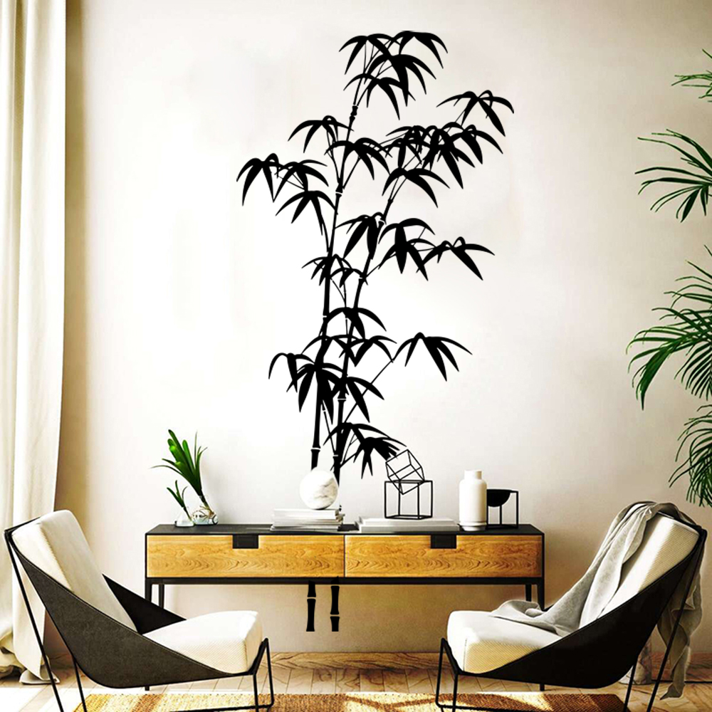 Office Furniture At Home - Large Bamboo Tree Wall Sticker Bathroom