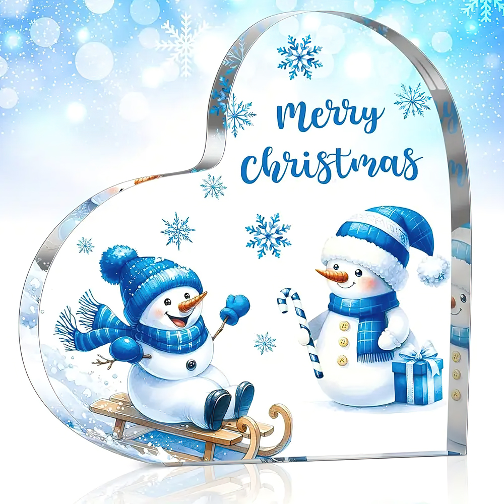 Office Furniture At Home - Classic Style Merry Christmas Snowman Acrylic