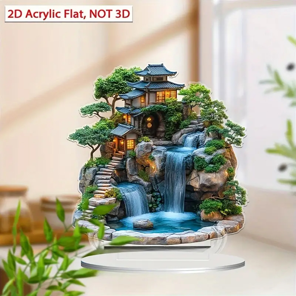 Office Furniture At Home - 2D Flat, 1pc Bohemian Japanese Garden