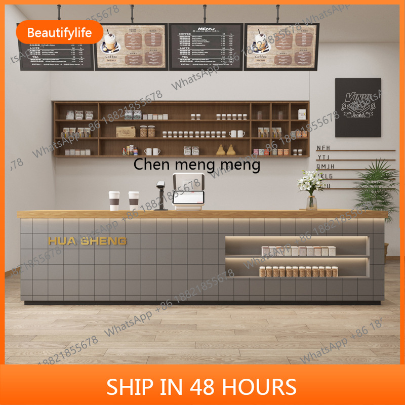 Reception Desk Counter - Coffee milk tea shop checkout page