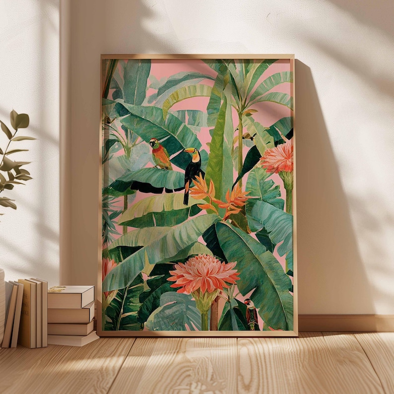 1pc Retro Tropical Canvas Post – Office Furniture At Home recenzja i cena