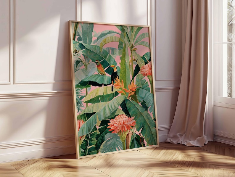 1pc Retro Tropical Canvas Post – Office Furniture At Home recenzja i cena