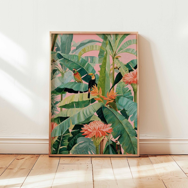 1pc Retro Tropical Canvas Post – Office Furniture At Home recenzja i cena