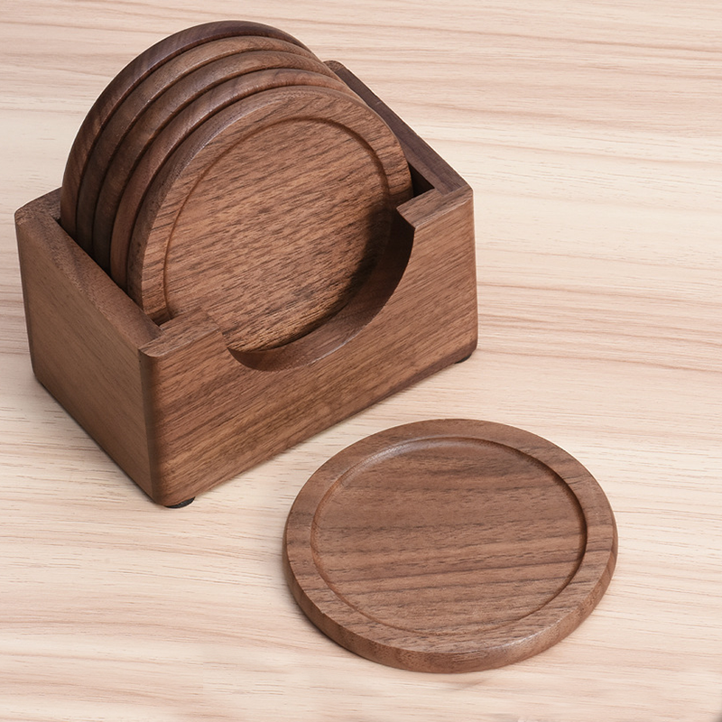 Walnut Dark Coaster Set of 6 P – Office Furniture Installation recenzja i cena