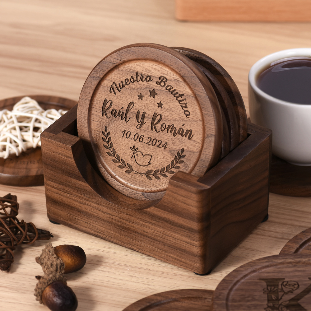 Walnut Dark Coaster Set of 6 P – Office Furniture Installation recenzja i cena
