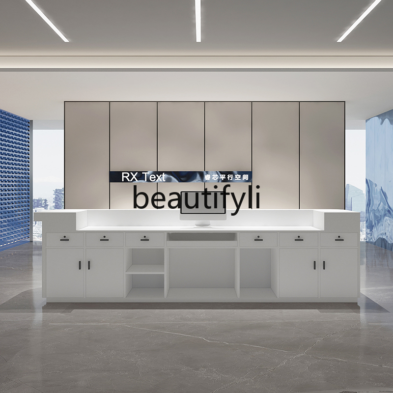 Modern Minimalist Company Fron – Reception Desk Counter recenzja i cena