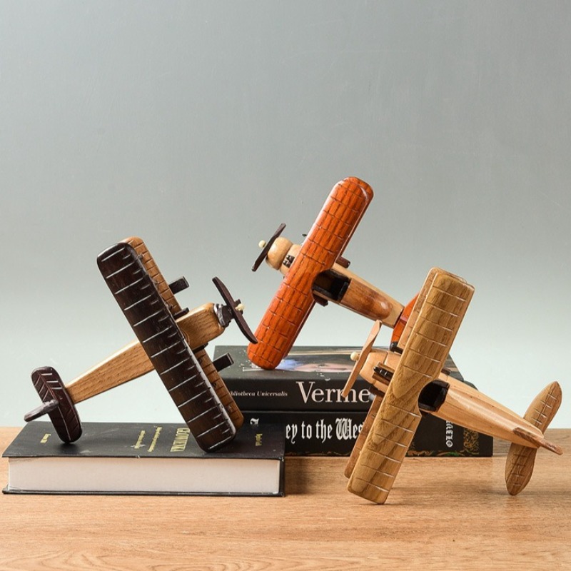 Wooden Retro Airplane Model Ha – Office Furniture At Home recenzja i cena