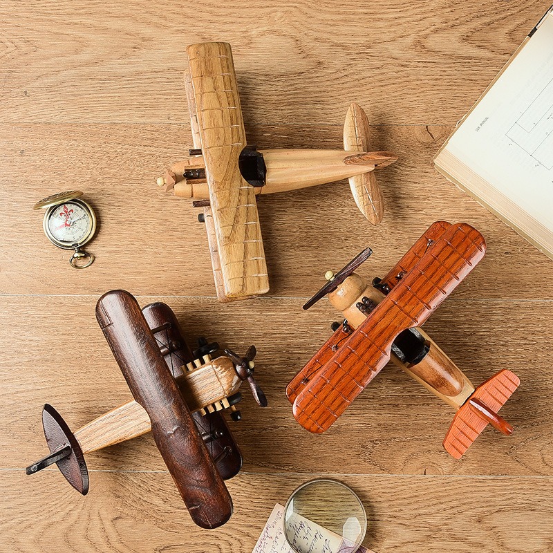 Wooden Retro Airplane Model Ha – Office Furniture At Home recenzja i cena