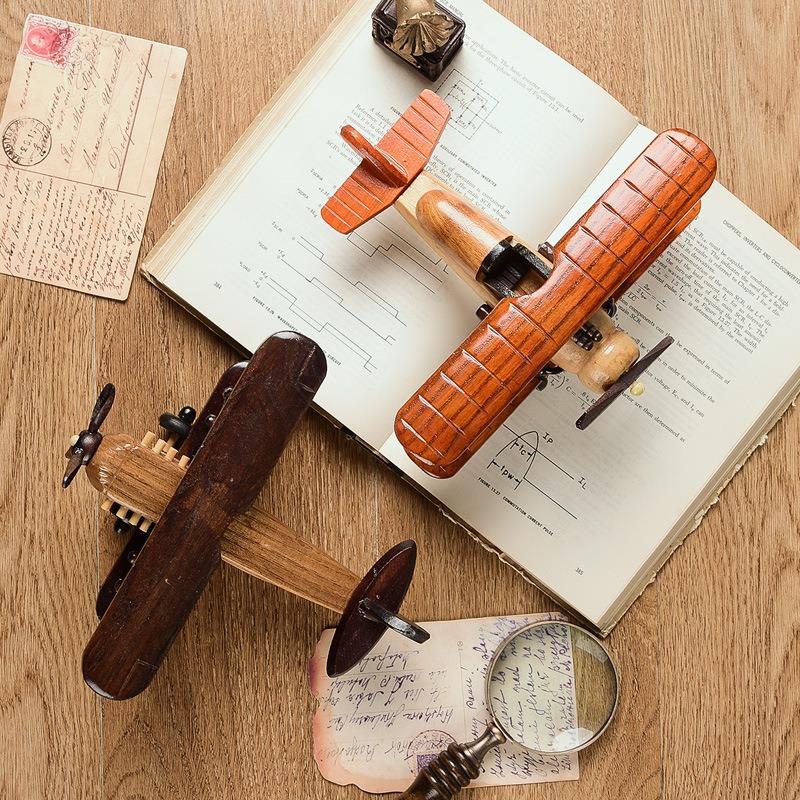 Wooden Retro Airplane Model Ha – Office Furniture At Home recenzja i cena