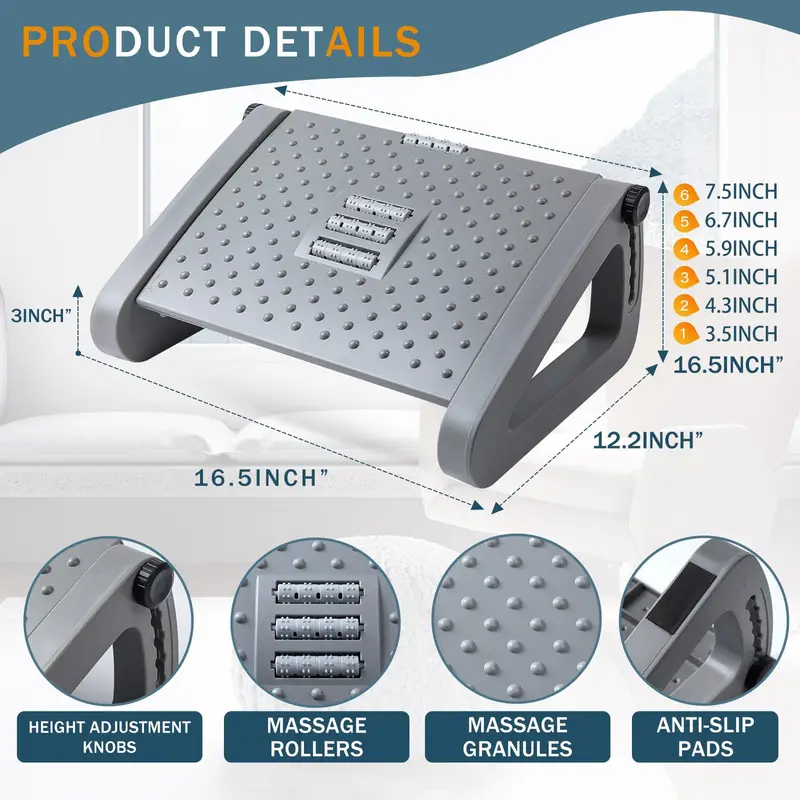 Ergonomic Foot Rest for Under  – Office Furniture At Home recenzja i cena