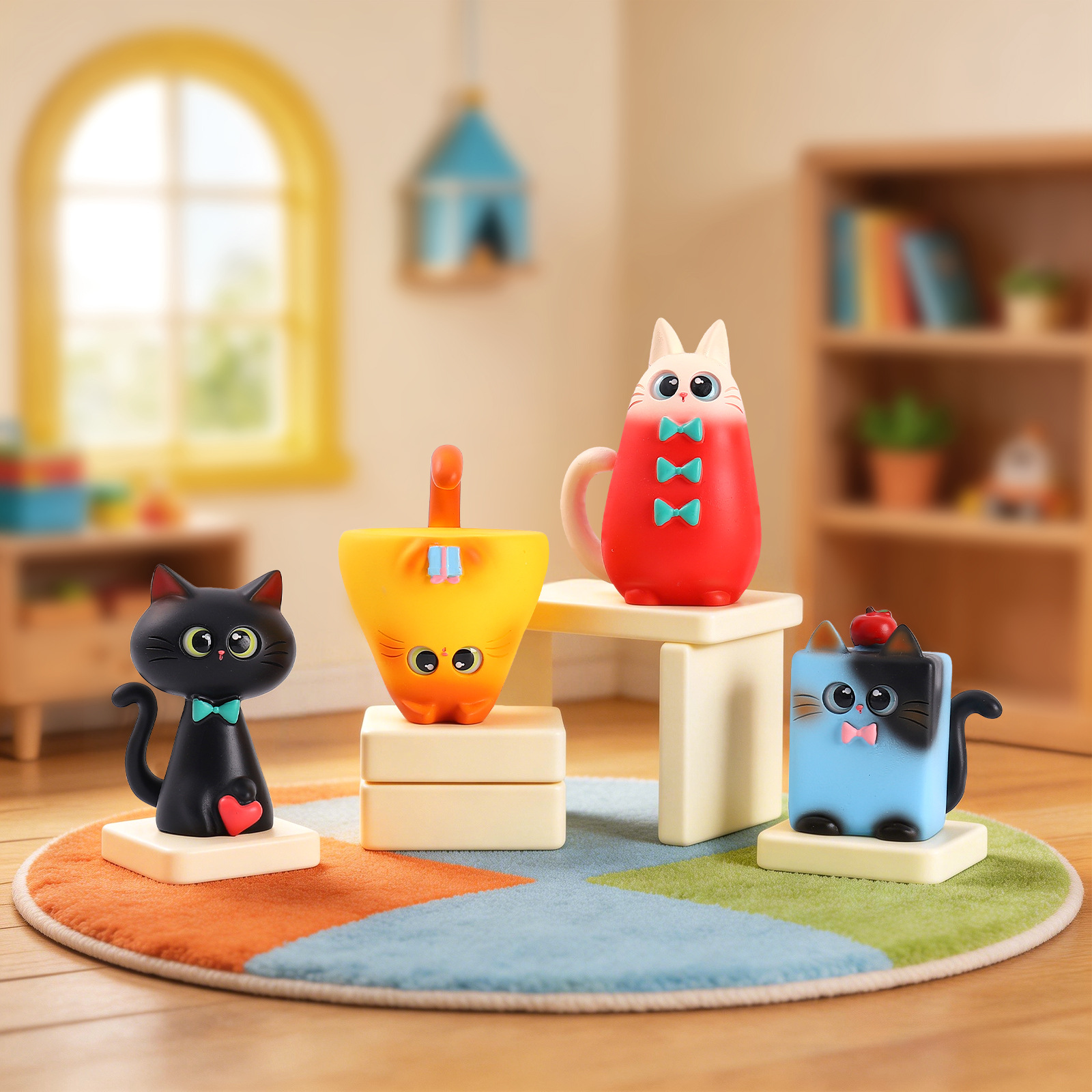 Blind Box Cat Figurine Resin C – Office Furniture Installation recenzja i cena