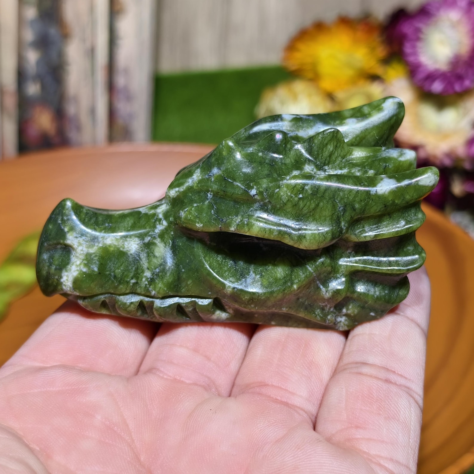 1pc Handcrafted Green Jade Dra – Office Furniture China recenzja i cena