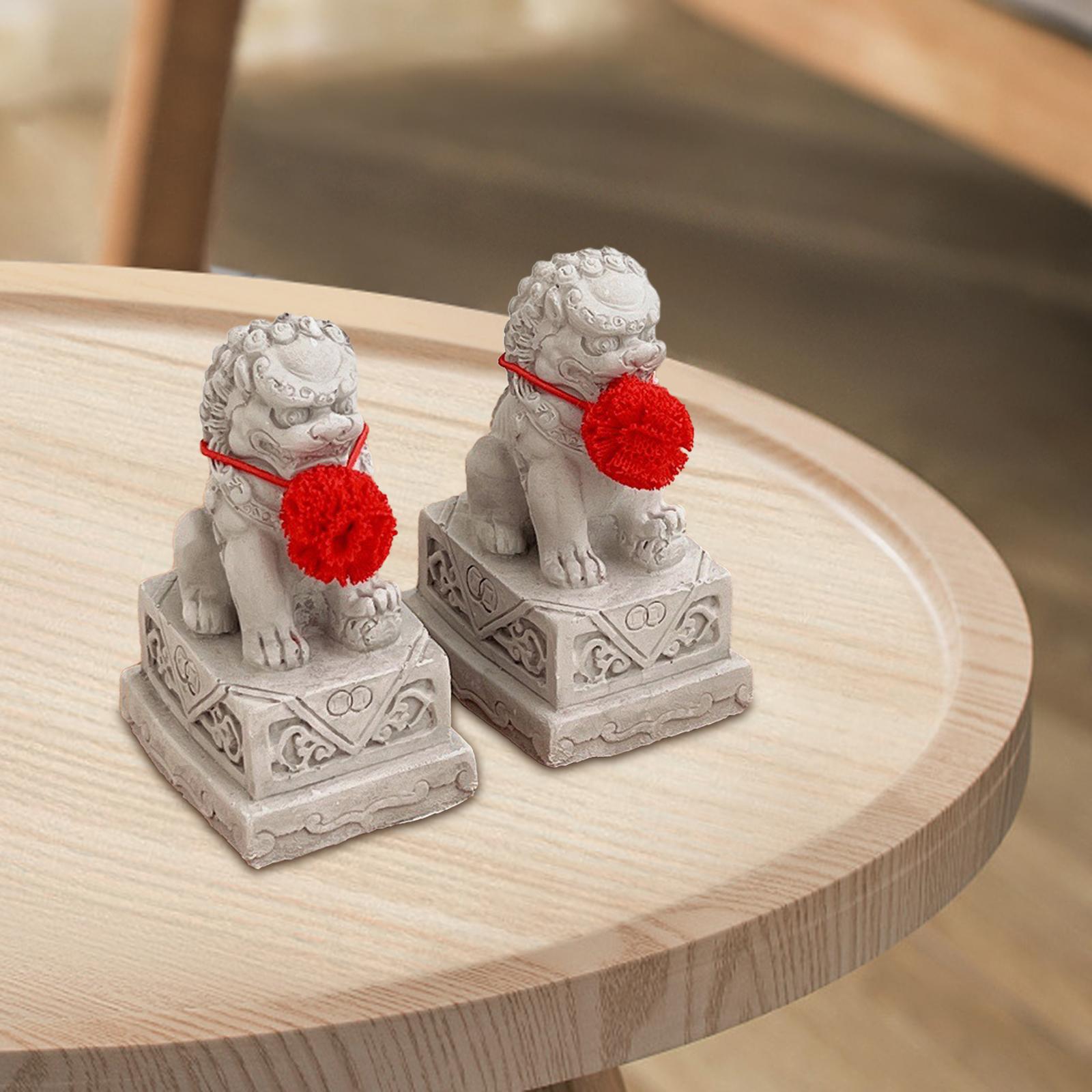 2x Fu Foo Dogs Stone Statues M – Office Furniture China recenzja i cena