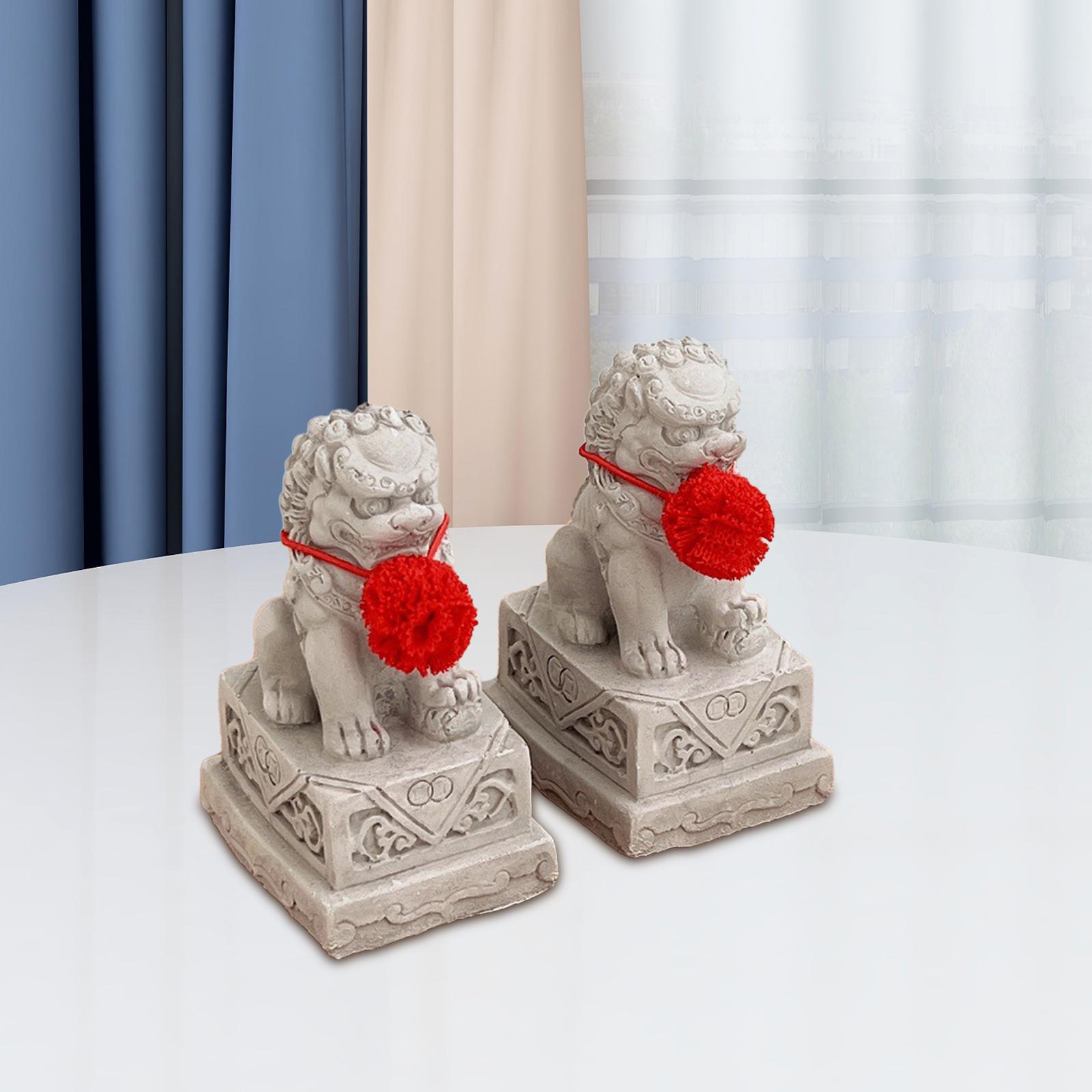 2x Fu Foo Dogs Stone Statues M – Office Furniture China recenzja i cena
