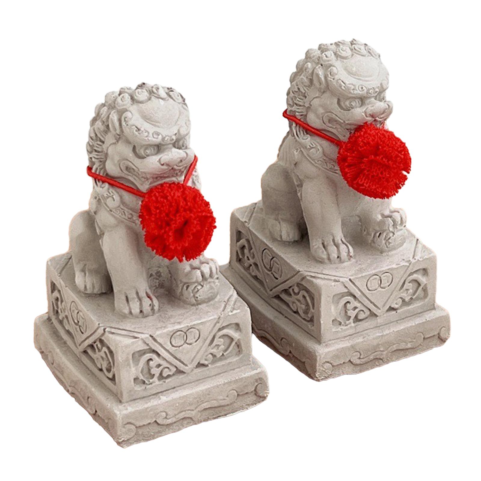 2x Fu Foo Dogs Stone Statues M – Office Furniture China recenzja i cena