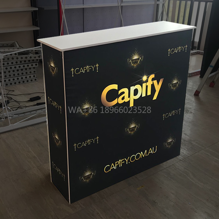 Aluminum Backlit Pop up Trade  – Reception Desk Counter recenzja i cena