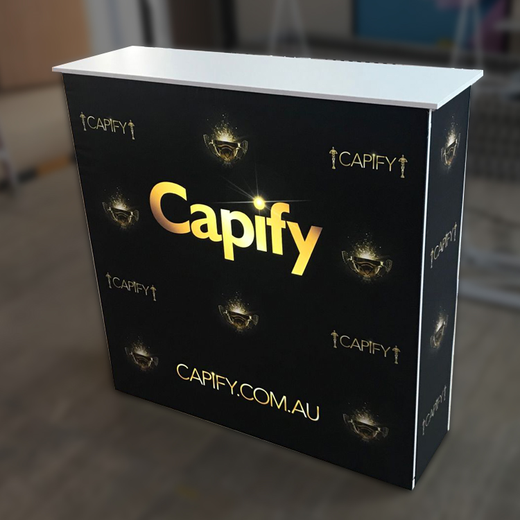 Aluminum Backlit Pop up Trade  – Reception Desk Counter recenzja i cena