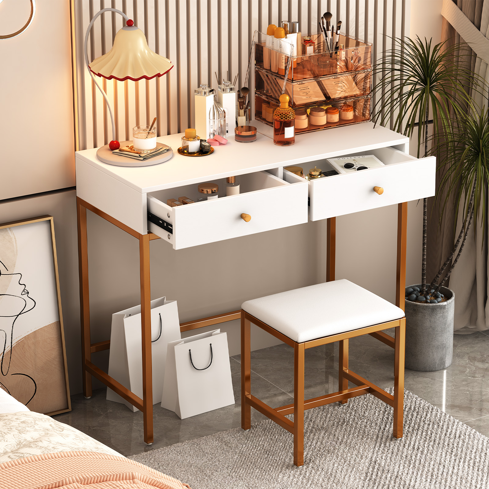 Vanity Desk w/ 2 Drawers 35 In – Office Furniture Usa recenzja i cena